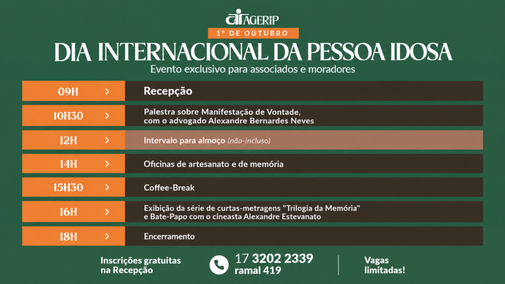 Evento reúne pessoas idosas para discutir diferentes aspectos da longevidade em Rio Preto